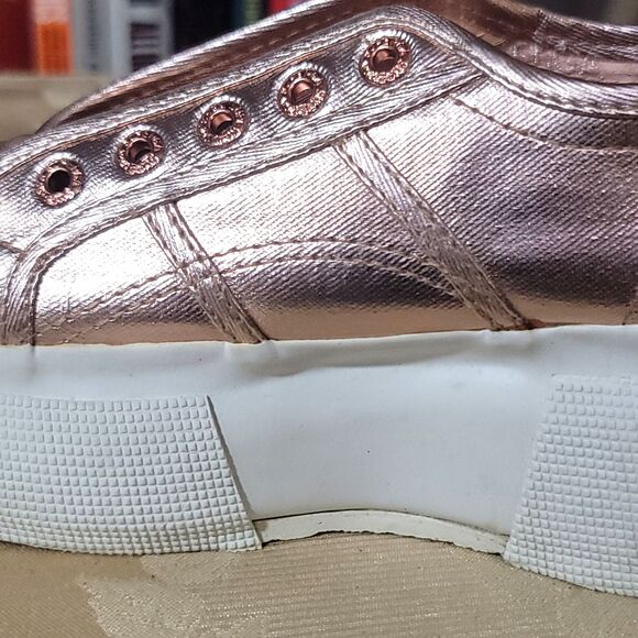 Superga 2790 Matte METALLIC PLATFORM Rose Gold Sneaker Bronze Sizzling Lady US 6 - Picture 8 of 16